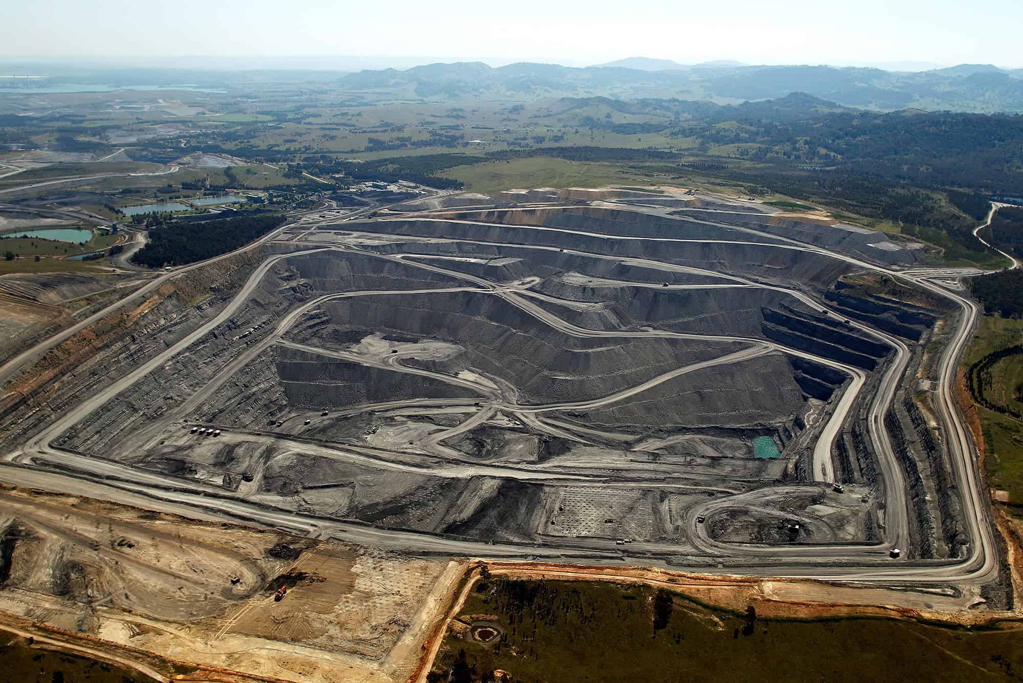 Aerial Views Of Newcastle Coal Industry And Glencore Plc Coal Operations